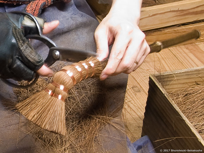棕櫚箒-キセル型束子/キセルタワシを作る